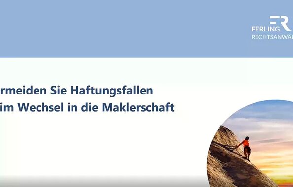 Thumbnail zu einem Video, in dem Vermittler erfahren, wie sie Haftungsfallen vermeiden, wenn sie in die Maklerschaft wechseln