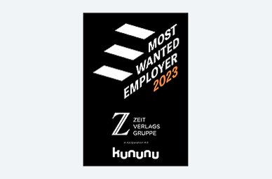 Auszeichnung der Fonds Finanz als „Most Wanted Employer 2023" vom ZEIT VERLAG in Kooperation mit kununu