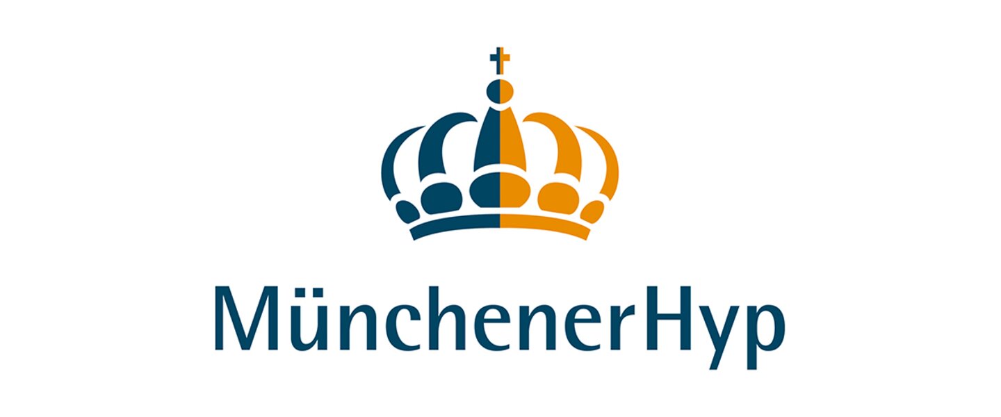 Logo der Münchener Hypothekenbank eG, die als Partner der Volksbanken und Raiffeisenbanken rund um die Finanzierung von Wohn- und Gewerbeimmobilien aktiv ist