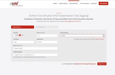 Screenshot aus einem Video, in dem Maklern detailliert die Registrierung für die XEMPUS-Beratungssoftware erklärt wird