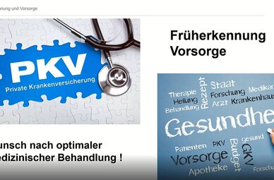 Thumbnail zu einem Video, in dem Vermittlern im Bereich Krankenversicherungen die Vorteile einer privaten Krankenversicherung im Falle eines stationären Krankenhausaufenthalts erläutert werden