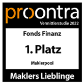 In der Vermittlerstudie von ProContra belegt Fonds Finanz den ersten Platz als bester Maklerpool