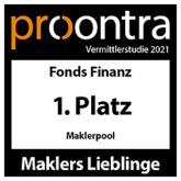 In der Vermittlerstudie von ProContra belegt Fonds Finanz den ersten Platz als bester Maklerpool