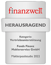 Maklerpool-Studie der Finanzwelt verleiht Fonds Finanz eine Auszeichnung für hervorragende Vertriebsunterstützung für freie Vermittler
